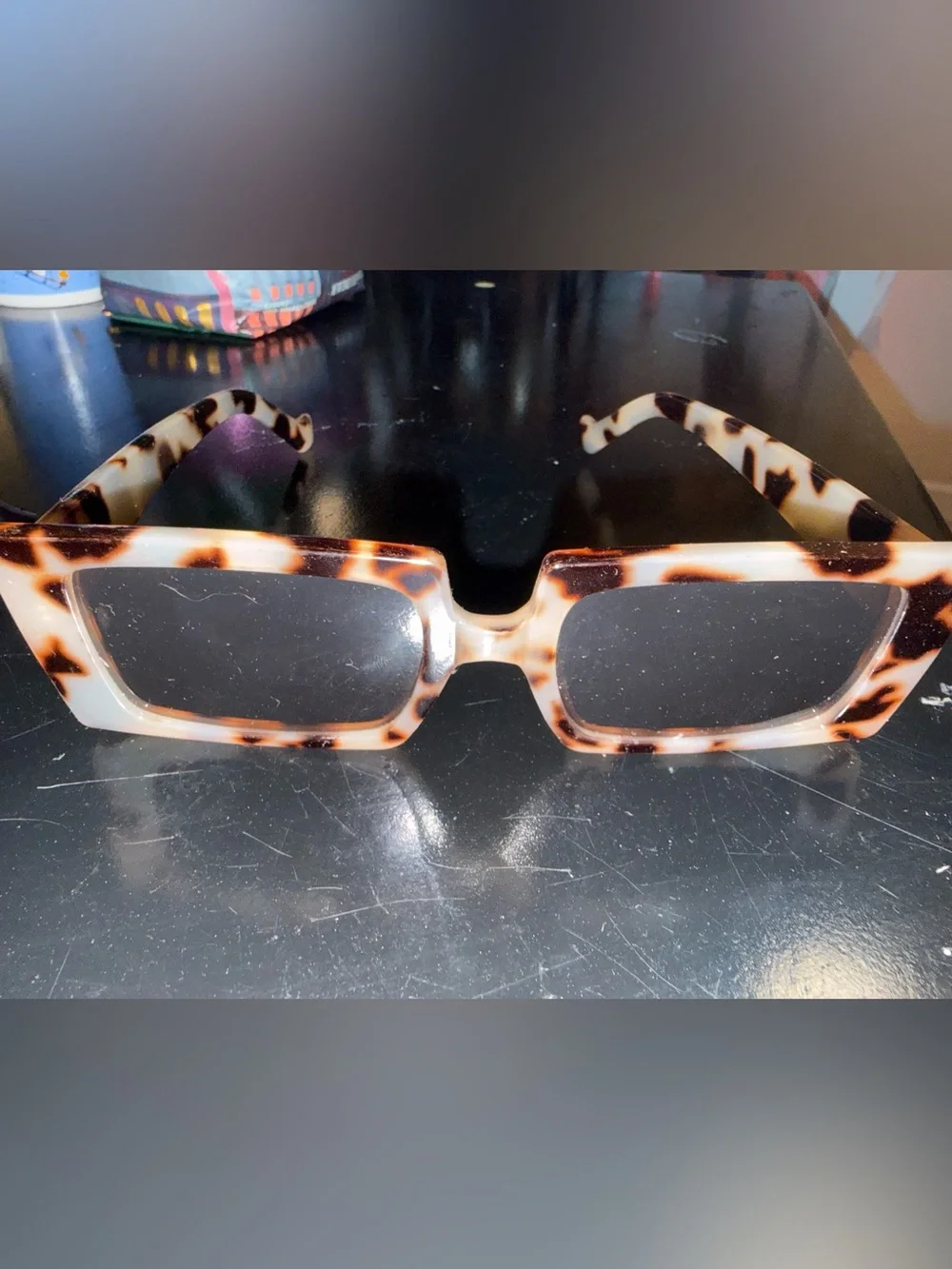 SHEIN Rectangular Tortoiseshell Sunglasses